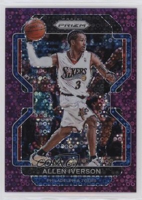 2021-22 Panini Prizm Fast Break Purple Prizm 7/75 Allen Iverson #255 HOF 04dh