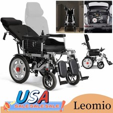 500W Reclining Electric Wheelchair Foldable Lightweight Mobility Aid Motorized