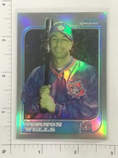 Vernon Wells 1997 Bowman Chrome Rookie Card Refractor #284 Blue Jays RC