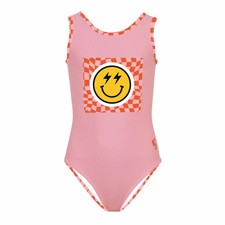 K-Bee Retro Checkered Rose Leotard Adult XS