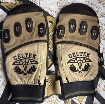 2007 CELTEK Tan / Brown Leather Mitts Mitten Style Gloves Saltos Production Rare