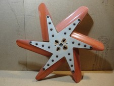 Vintage Orange Red Fiberglass Flex-a-lite 18 Cooling Fan W Center Hub Spacer