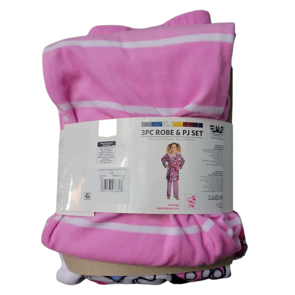 Conjunto de 3 peças de roupão e pijama com capuz super macio personagem menina - Imagem 2 de 3