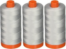 3-Pack - Aurifil 50WT - Dove, Solid - Mako Co...