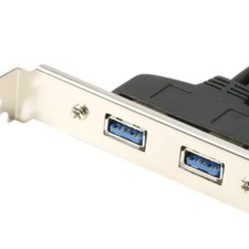 2 Ports USB 3.0 Female Back Panel To MB 20pin Header Connector Cable Adapter Wit