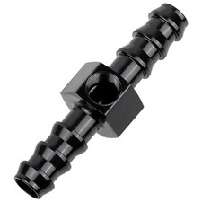 3/8 Barb Fuel Pressure Gauge Fitting Adapter with 3/8 Barb with 1/8 NPT Port