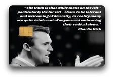 Charlie Kirk Quote Credit Card Skin 2-Pack - "The Truth Is That" Decal