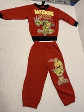 VTG 1992 Teenage Mutant Ninja Turtles Size 4T Pajamas TMNT Raphael Wormser
