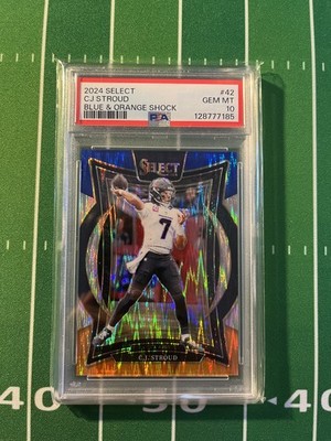 2024 Panini Select - Concourse C.J. Stroud #42 Blue & Orange Shock Prizm /35