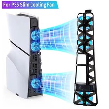 PS5 Slim Cooling Fan USB 3.0 For PS5 Slim Disc/Digital Console Cooler Fan LED