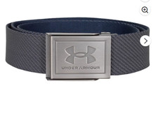 Under Armour Webbing Belt Mens OSFM Adjustable Tactical Casual Golf Gray NWT
