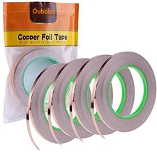 Oubaka 4 Pack Copper Foil Tape,Copper Tape 4 pack(1/4inch), 