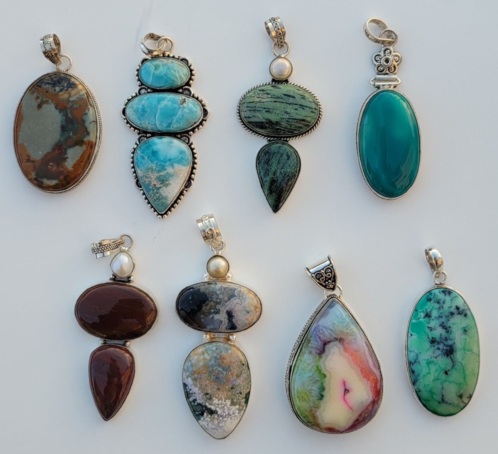 Jewlery Lot Stone Pendants