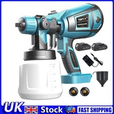 Cordless Electric Paint Sprayer Spray Gun 1000ML with 2 Batteries for Makita