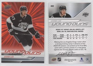 2024-25 Upper Deck Series 2 Young Guns Outburst Red /25 Andre Lee #482 Rookie RC