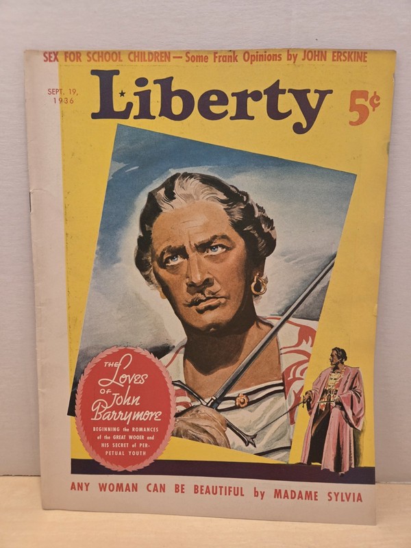 1936 Liberty Magazine Sep 19 - John Barrymore Cover
