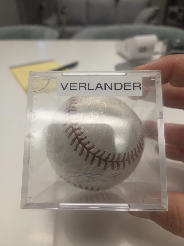 Justin Verlander beisebol autografado MLB autenticado assinado 22/05/2007 - Imagem 3 de 4