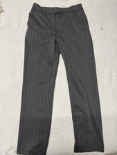 Simply Vera Vera Wang Women's Gray Herringbone Slim Straight Dress Pants