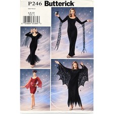 Butterick Misses Costume Dress Cape Elvira Size 6-8-10 Uncut Sewing Pattern P246