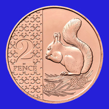 2p Coin. KING CHARLES RED SQUIRREL 2 pence COIN 2026 BUNC.