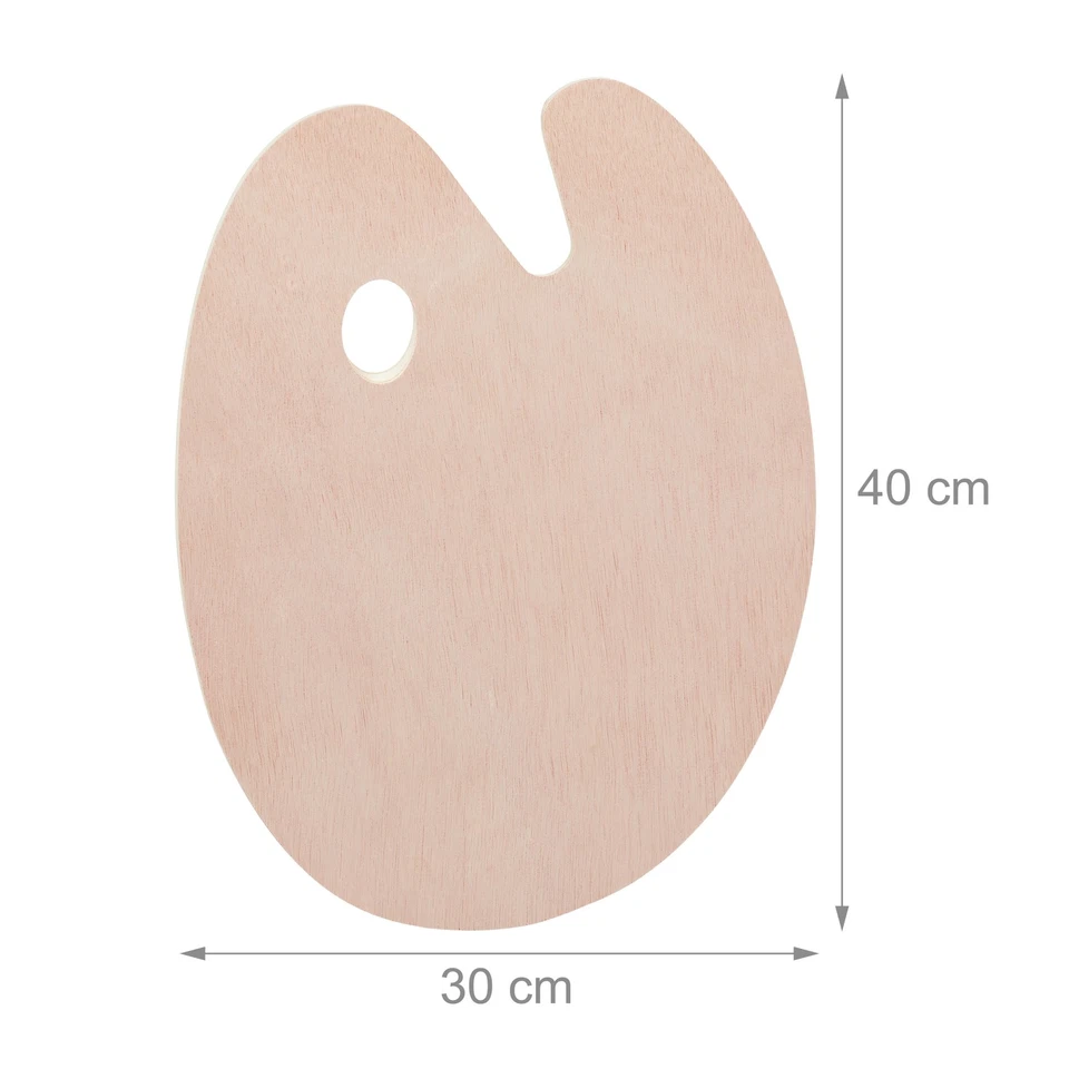 2 x Mischpalette 40 x 30 cm, Malpalette Farbpalette Holz, Mischtablett Palette - Bild 4 von 4