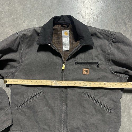 Vintage Carhartt Detroit Jacket Blanket Lined Size Large J97 GVL Gravel Gray by Carhartt, Size L, $399.99 - Photo 9