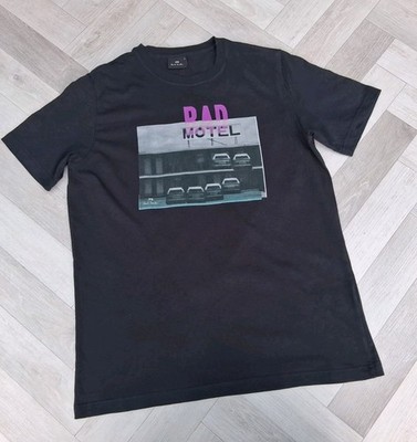 ORIGINAL Paul Smith Herren T-Shirt PS Logo MEDIUM / BAD HOTEL NAVY BLAU