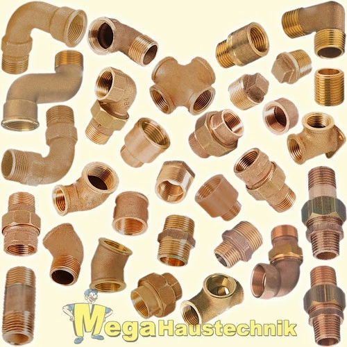 Gewindefitting Schraubfitting Rotguss besser als Messing Fittinge Viega Kupfer