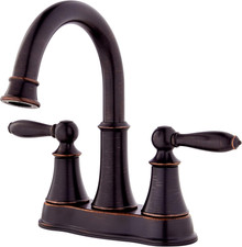 Tuscan Bronze 2-Handle Bathroom Sink Faucet - 4-Inch Centerset, 3-Hole