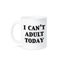 3dRose, I Cant Adult Today Black, Mug