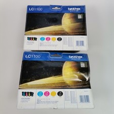 Image of 2X Brother LC1100 Original Ink Cartridge Multipack 100% ORIGINAL-8 cartridges!
