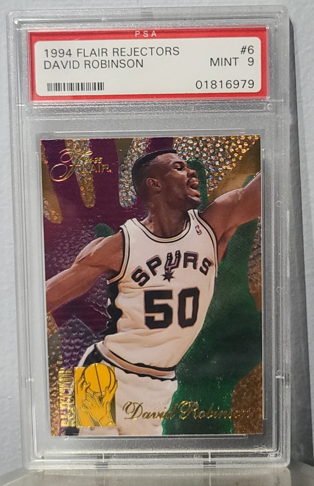 1994-95 Flair Rejectors #6 DAVID ROBINSON PSA 9 Mint - San Antonio Spurs HOF