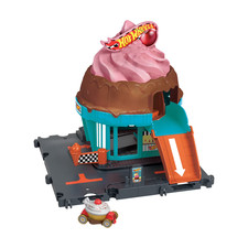 Hot Wheels City Downtown Ice Cream Swirl Playset From The Series  Let's Race  ...