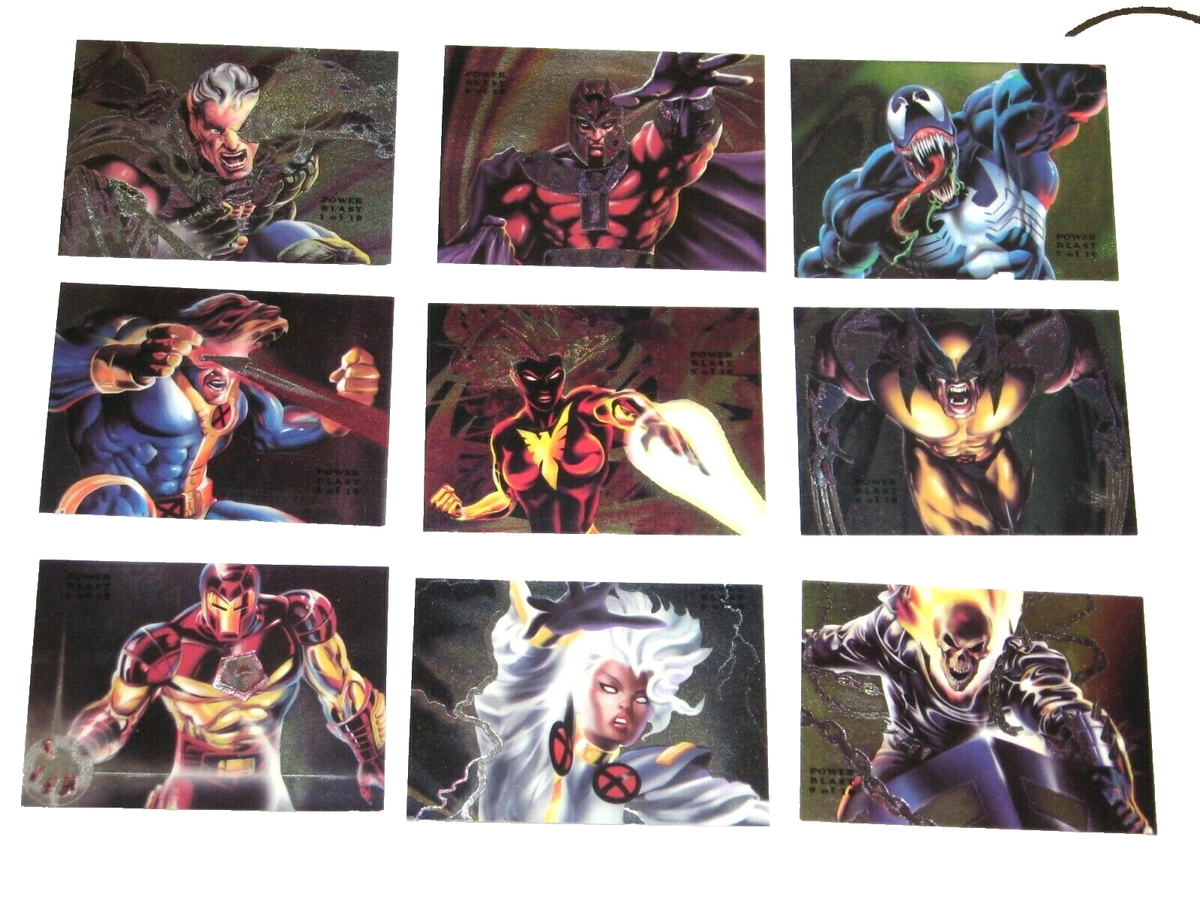 1994 FLAIR MARVEL ANNUAL POWERBLAST INSERT 18 CARD SET SPIDER-MAN