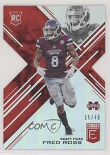 2017 Panini Elite Draft Picks Status Red Die-Cut 15/49 Fred Ross #198 pm6