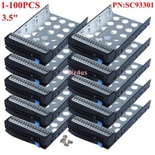 Lot SC93301 For Supermicro 3.5" SAS SATA Hard Drive Caddy Tray 01-SC93301 Screws