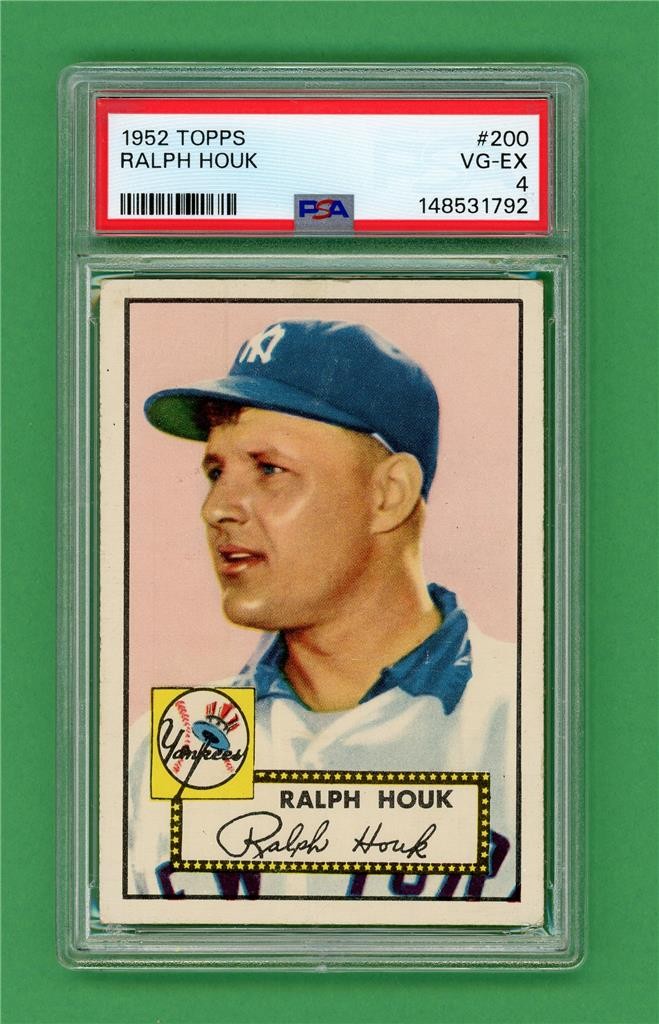 1952 Topps #200 Ralph Houk * CENTERED * ROOKIE * PSA VG-EX 4 * New York Yankees