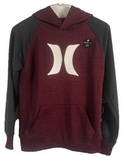 HURLEY NIKE DRI-FIT Youth Boy  s Pullover Deep Maroon Heather Hoodie Jacket Sz M