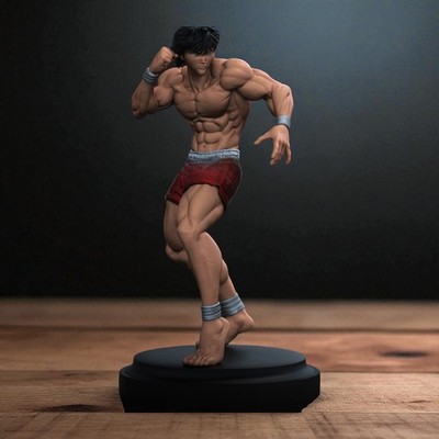 Fanart figure Baki Hanma airbrush painted 9.8 inch Adult 17+