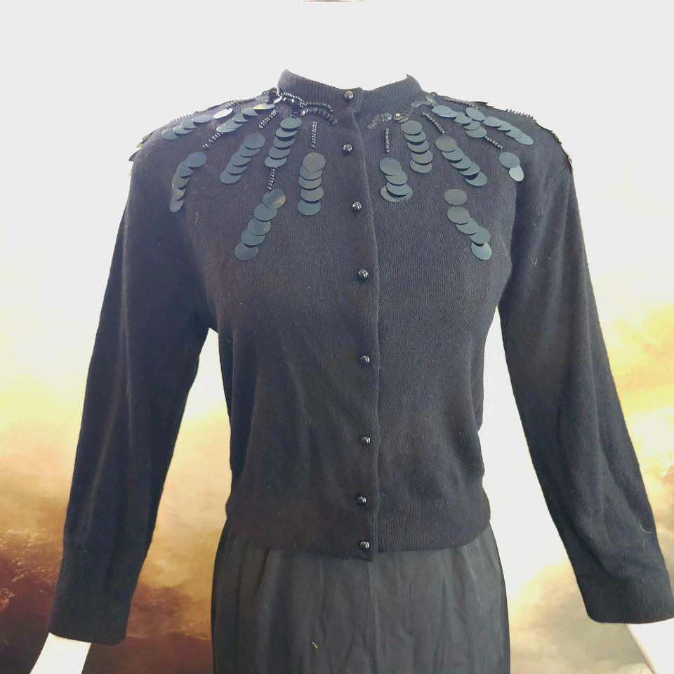 复古 20 世纪 50 年代开衫毛衣串珠丙烯酸 Park-Storyk 海报 Rockabilly — 第 3/4 张图片