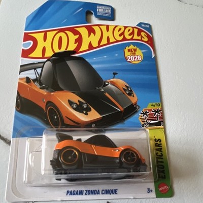 Hot Wheels Pagani Zonda Cinque Exoticars Orange/Black 1:64 Diecast 2026