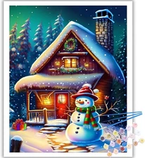 Christmas Snowman Paint by Numbers Kit for 16X20inch, MT21872-US 
