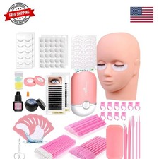 Lashes Kit for Beginner, Eyelash Extension Kit with Eye Lash Mannequin Head, ...