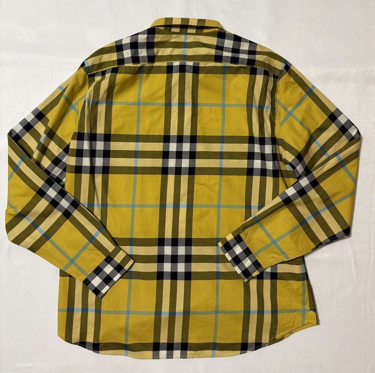 BURBERRY Shirt Check XL Yellow | eBay