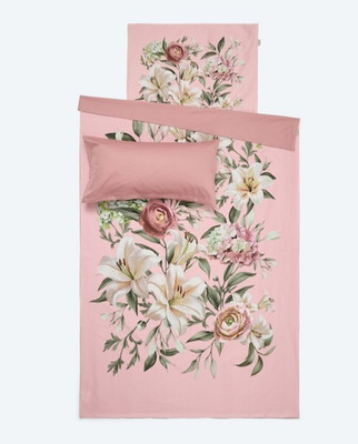 3tlg HSE Armin Morbach Premium Baumwoll Satin  W Bettwäsche F 155x220cm rose NEU