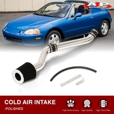 JDM Cold Air Intake System Chrome For 1992-1995 Honda Civic Del Sol EG 1.5L 1.6L