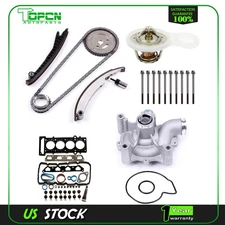 Head Gasket Bolts Set Timing Chain Kit Water Pump For Mini Cooper w/Thermostat