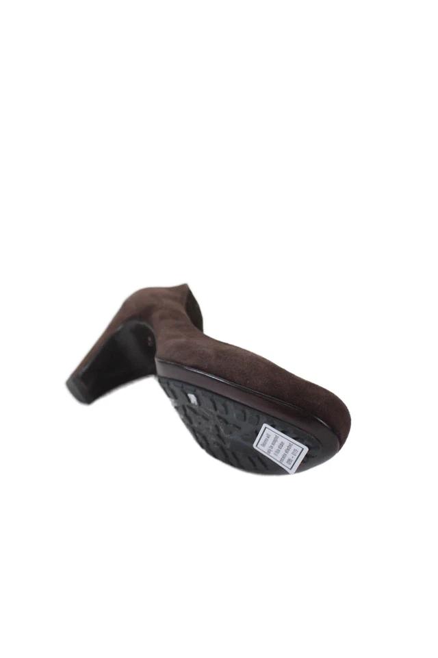 Zapatos de salón Roberto Del Carlo para mujer de gamuza con plataforma marrón talla 5,5 Foto 4 de 4