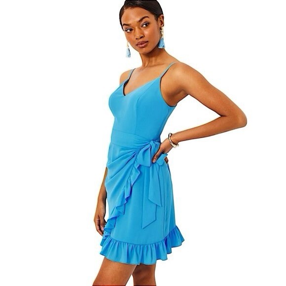 LILLY PULITZER Alisa Wrap Dress In Blue Horizon - Size 4 | eBay LILLY PULITZER Alisa Wrap Dress In Blue Horizon - Size 4 | eBay