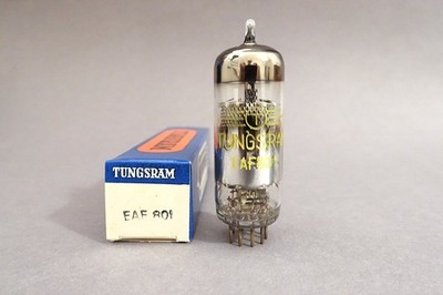 2 x NOS EAF801, TUNGSRAM, OWN BOXES, TESTED TUBES